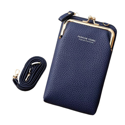Small Crossbody Cell Phone Bag for Women Leather Shoulder Bag Card Holder Wallet