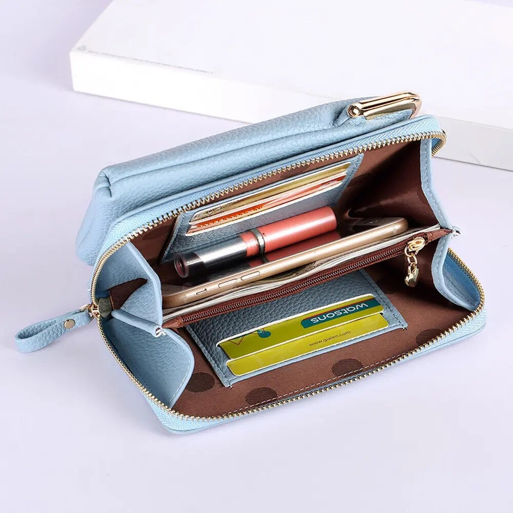 Small Crossbody Cell Phone Bag for Women Leather Shoulder Bag Card Holder Wallet