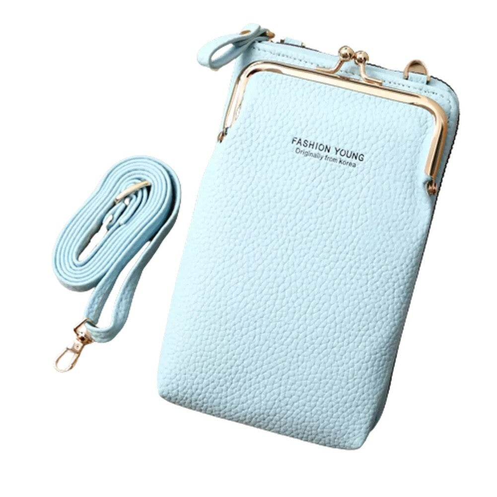 Small Crossbody Cell Phone Bag for Women Leather Shoulder Bag Card Holder Wallet