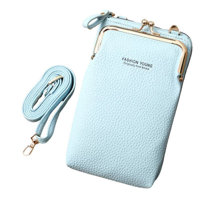 Small Crossbody Cell Phone Bag for Women Leather Shoulder Bag Card Holder Wallet