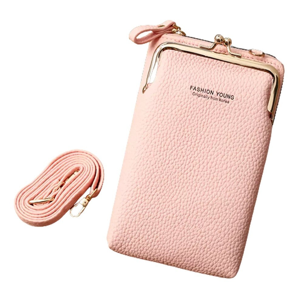 Small Crossbody Cell Phone Bag for Women Leather Shoulder Bag Card Holder Wallet