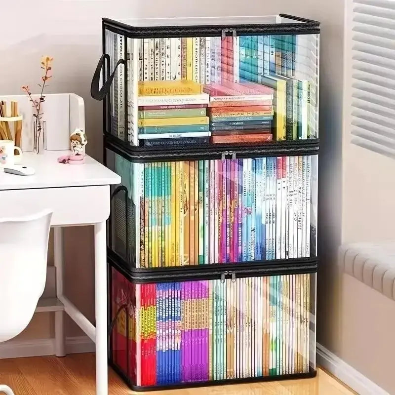 【Free Shipping 】Large Clear Thick Plastic Storage Box with Hinged Lid, Heavy-Duty Durable High Capacity Organizer, Perfect for Home, Camping, Travel, Attic and Moving