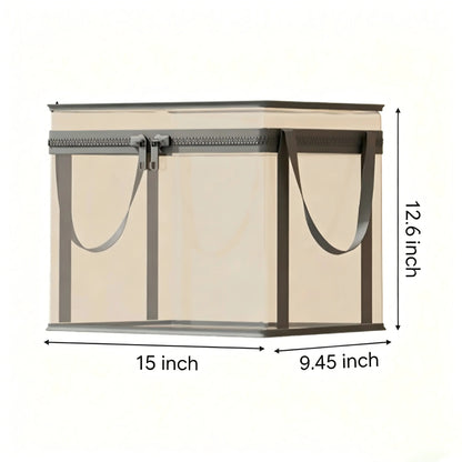 【Free Shipping 】Large Clear Thick Plastic Storage Box with Hinged Lid, Heavy-Duty Durable High Capacity Organizer, Perfect for Home, Camping, Travel, Attic and Moving