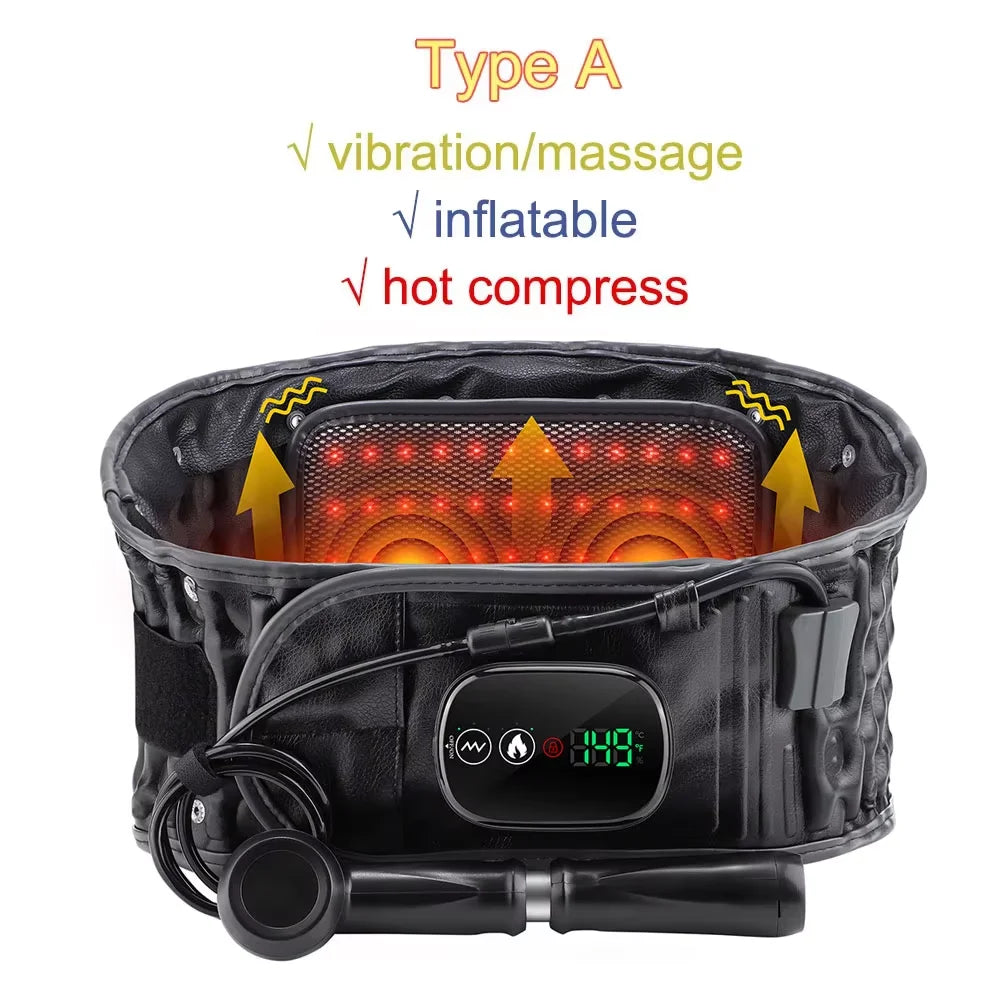 Heating Waist Massager Belts Vibration Inflatable Heated Pads Back Protector Waist Massage Relax Warmer