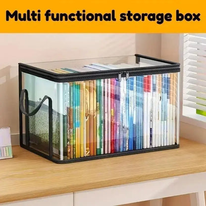【Free Shipping 】Large Clear Thick Plastic Storage Box with Hinged Lid, Heavy-Duty Durable High Capacity Organizer, Perfect for Home, Camping, Travel, Attic and Moving