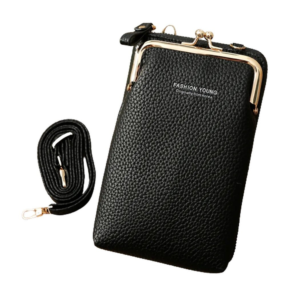 Small Crossbody Cell Phone Bag for Women Leather Shoulder Bag Card Holder Wallet